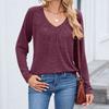 Women Tops Long Sleeve R-Neck Shirts Fall Fashion  Casual Business Tunic Blouses