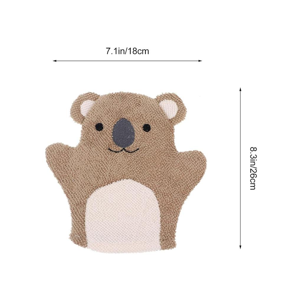 Kids Bath Mitts, 5 Pcs Cute Animal Washcloths Gloves, Bath Sponge Body Washcloth Mitt for Boys Girls Children Hand Bathing Shower