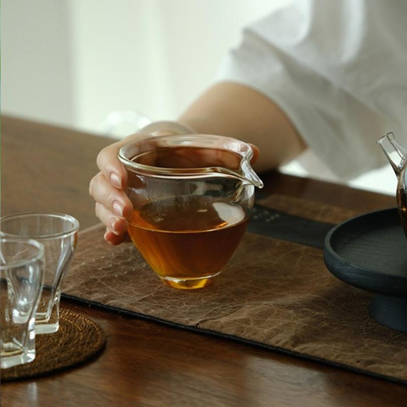 Japanese High Borosilicate Glass Tea Cup Heat-resistant Thickened Pitcher Pour Tea Cha Hai Glass Fair Cup Home Kung Fu Tea Set
