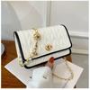 Nuova Moda Borsa a Spalla da Donna Semplice Borsa Quadrata Piccola con Texture a Catena Lusso Leggero Borsa a Tracolla da Festa Portafogli e Borse