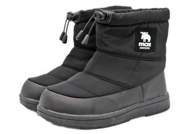 Botas de Chuva Mozu para Meninos e 95022702 Botas, Repelentes à Água, Impermeáveis, Antiderrapantes, para Clima Frio, Quentes, Leves, Crianças, Meninas, Preto,