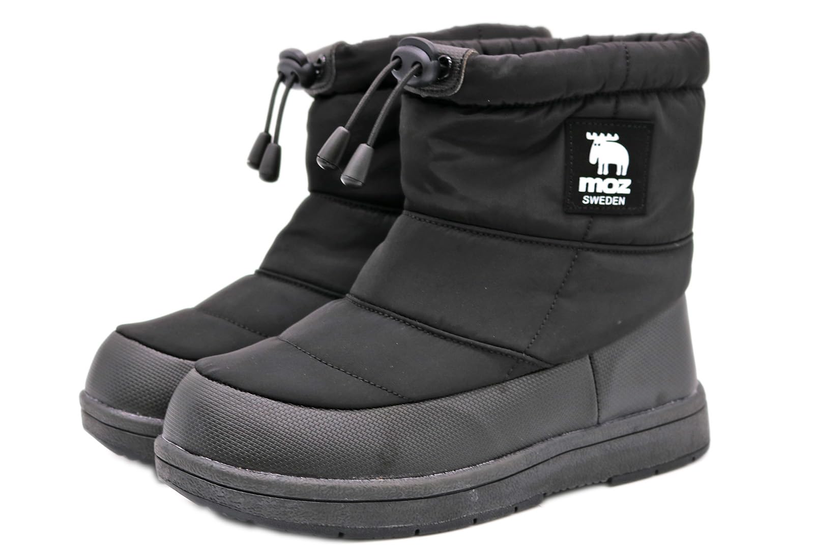 

Mozu Snow Rain Boots for Boys and 95022702 Boots, Water-Repellent, Waterproof, Non-Slip, Cold-Weather, Warm, Lightweight, Kids, Girls, Black, чёрный