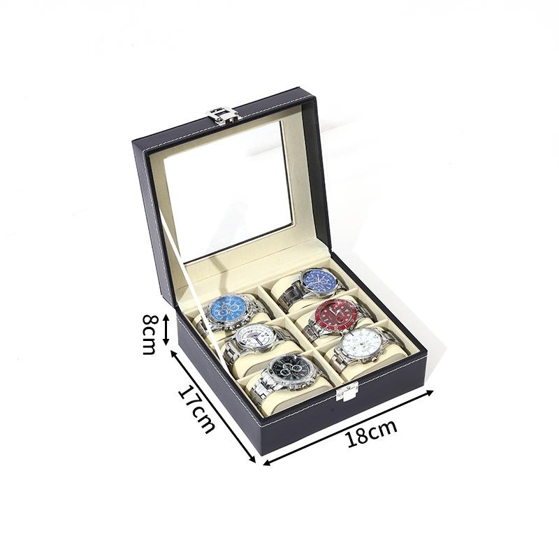 Delesys 2/3/4/5/6/8/9/10/12/20 Slots Household Multi Functional Watch And Jewelry Storage Box Pu Leather Watch Display Case