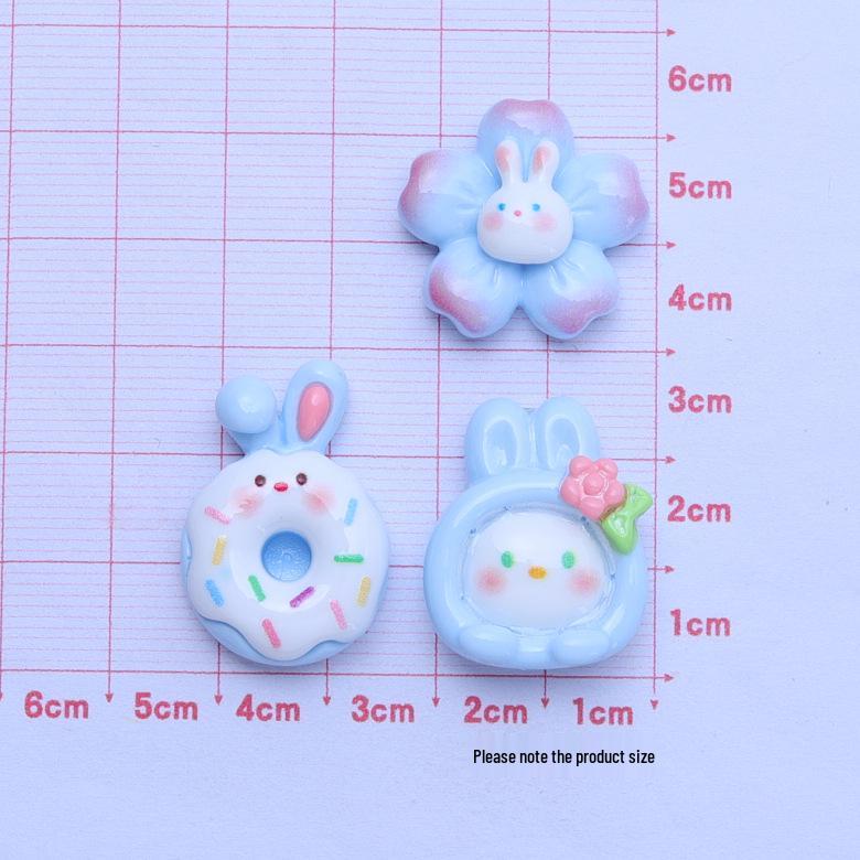Colorful Bunny & Flower Resin Charms for DIY Crocs