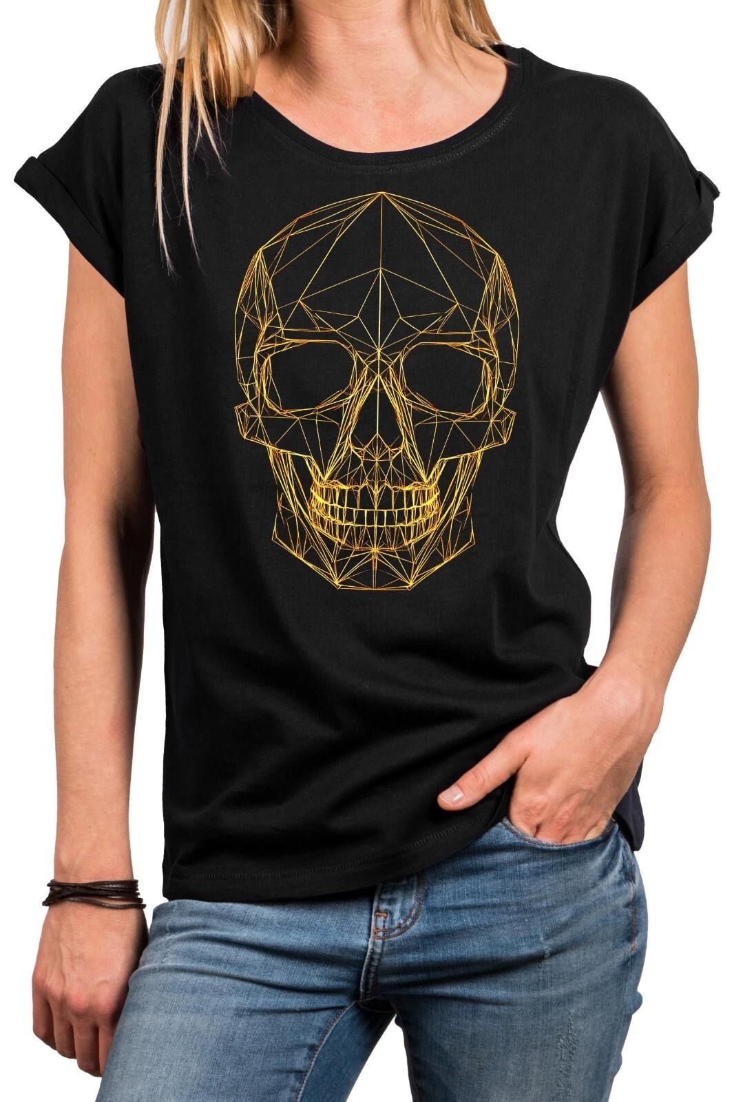 Women s T-Shirt Tattoo Motif Skull Skull Print Vintage Design Skull Motif- S
