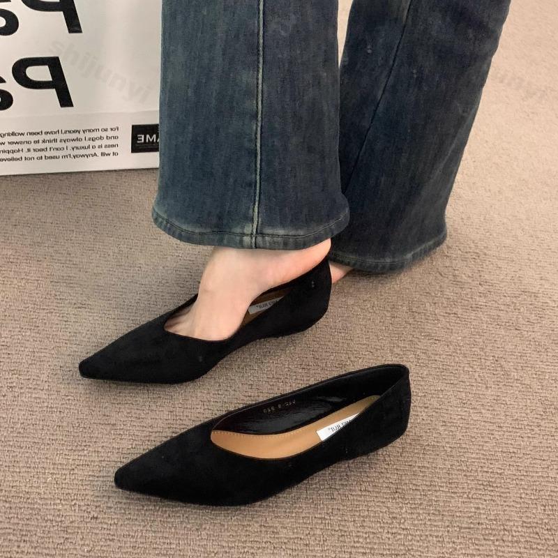 Autumn Women Flat Shoes 2026 New Fashion Ladies Elegant Soft Flat Heel Dress Ballerinas Shoes Low Heel Pumps Zapatos Mujer