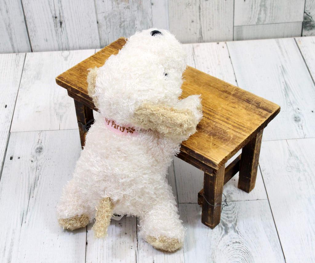 Shinada Lazy Party Fluffy Dog Ivory (Medium) 12 X 27 X 8 Cm Plush Toy, Animal Merchandise, FLPI-0158