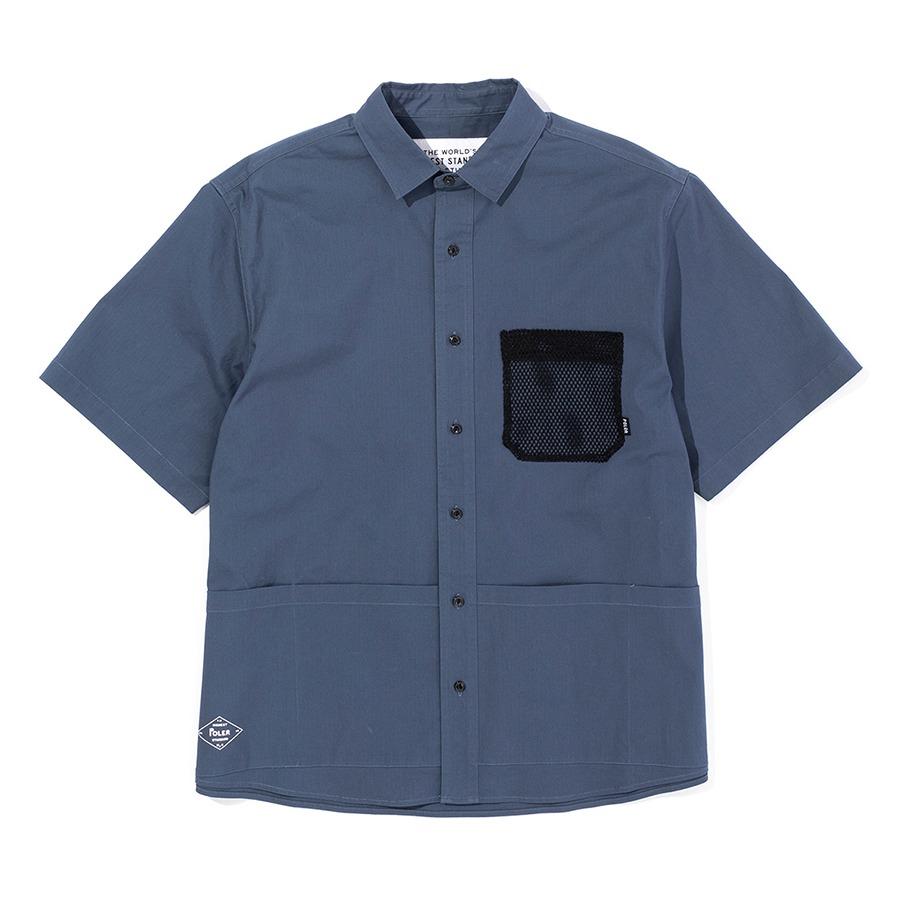 Polar Staff Stretch Multi-Pocket Relaxed Fit Shirt Navy L (231Mcv0005Nvyl)