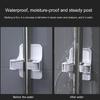 Set of 4 Wall Hanging Mop Holders Self Adhesive Grip Hangers for Brooms Practical Organizers for Household Tools