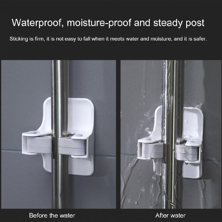 Set of 4 Wall Hanging Mop Holders Self Adhesive Grip Hangers for Brooms Practical Organizers for Household Tools