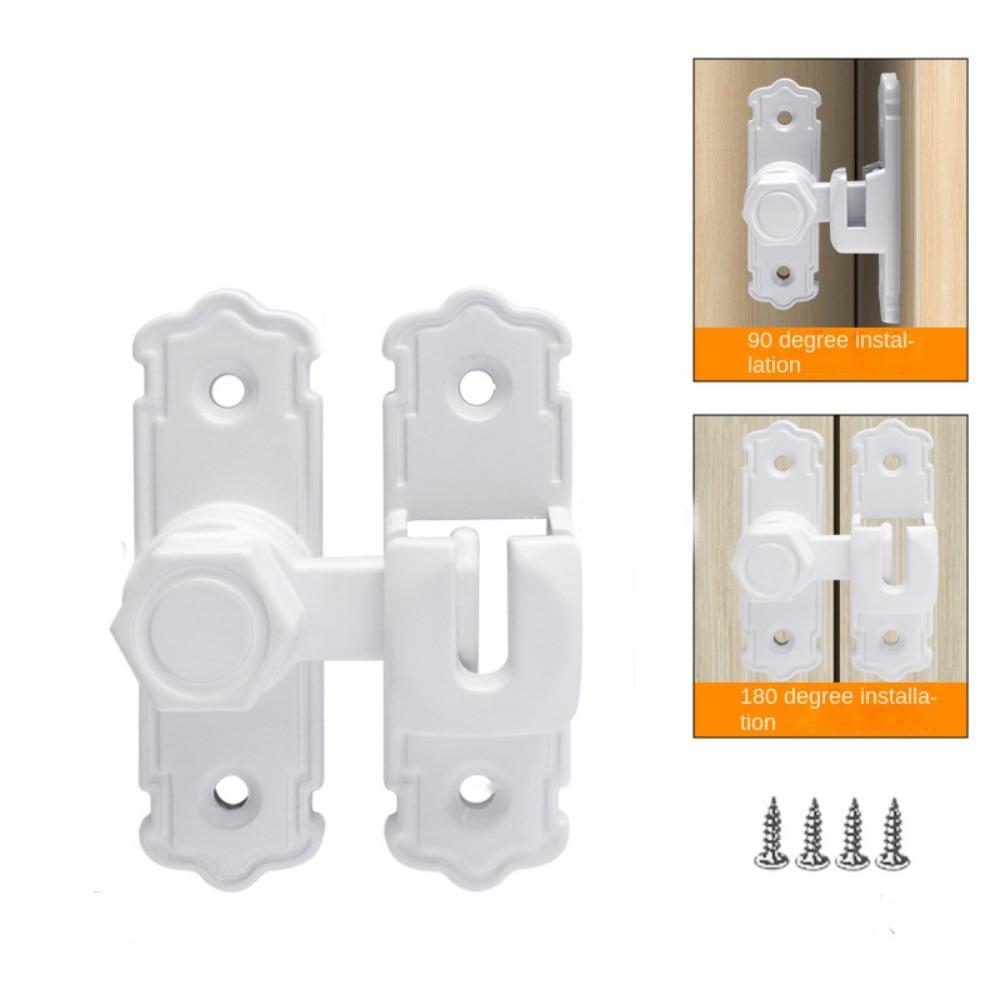 Anti-theft Door Hasp 90 180 Degree Door Bolts Sturdy Door Buckle  Kitchen Bedroom Bathroom