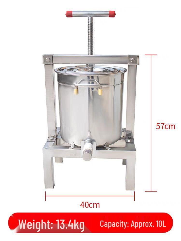 Stainless Steel Small Household Honey Wax Press & Juicer.