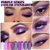 9 färger Eyeshadow Palette, Smokey Lila Grå Eyeshadow Makeup Pearly Eyeshadow Matt Finish Eyeshadow Cosmetics for Women