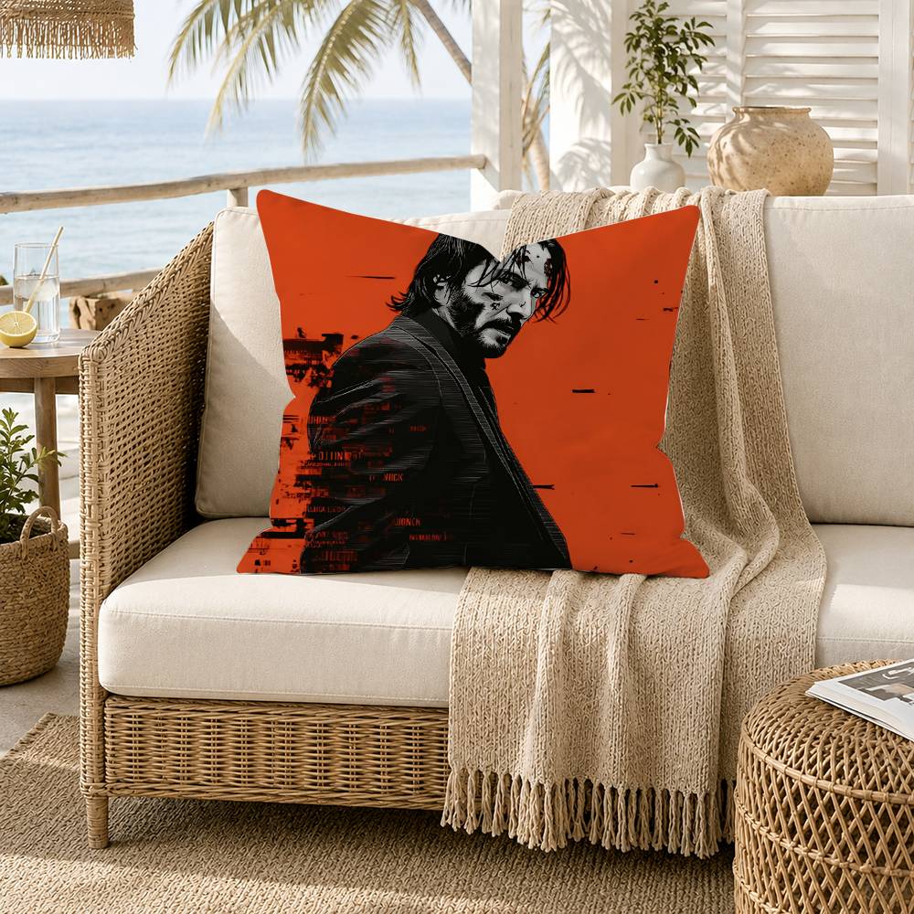 MMovie Character JJohn WWick Pillow Case for Sofa Living Room Home office Decor Protective Cover