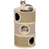Scratching Post 79 Cm High Diameter 45 Cm Three Tiered Cat Tower With Sisal Rope Cat Cave For Large Cats Khaki Brown