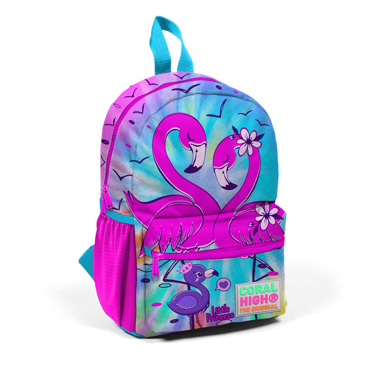 

Рюкзак Minik Yuva Синий Розовый Фламинго С Узором Два Отделения 23530