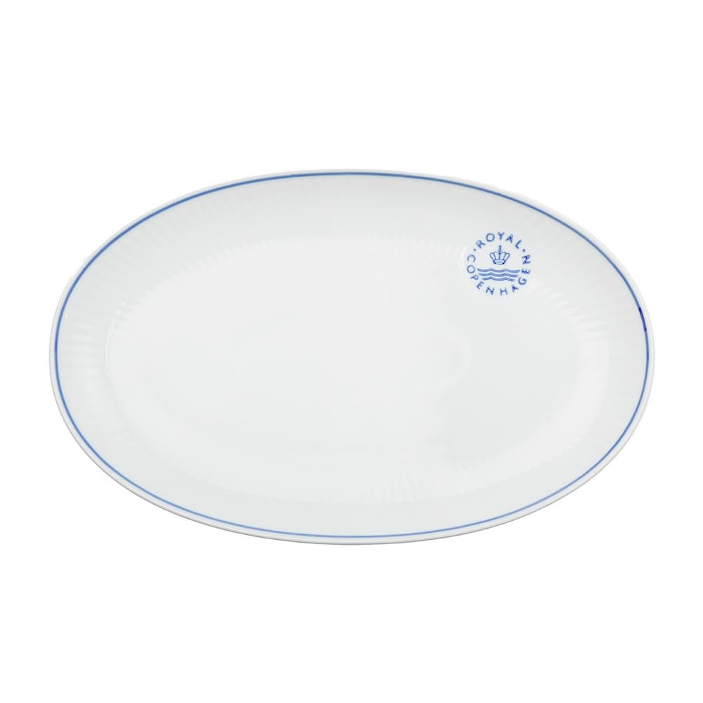 [Officially Imported] Royal Copenhagen Blue Line Oval Dish Plate, 23cm, 1058879