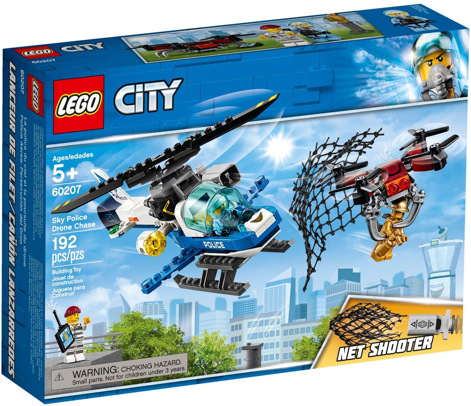 

LEGO City Police Helicopter Drone Chase 60207 Block Toy Boys Car