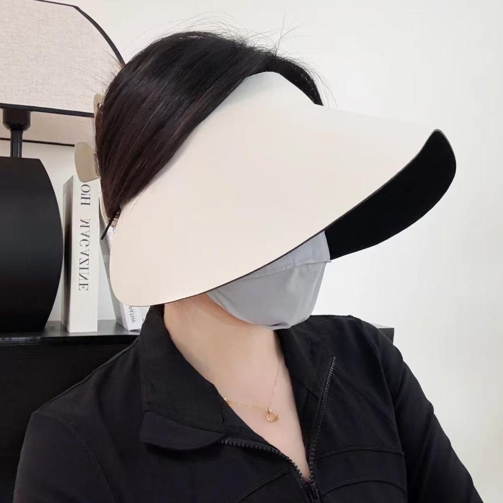 Outdoor Large Brim Sun Protection Hat Summer UV Protection Non-marking Breathable Empty Top Hat Foldable Cycling Sun Hat