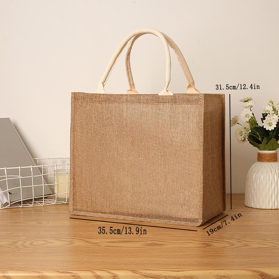 Handbag Waterproof Lunch Box Bag for Both Men and Women, Jute Tote Bag In Multiple Specifications with Large Capacity
