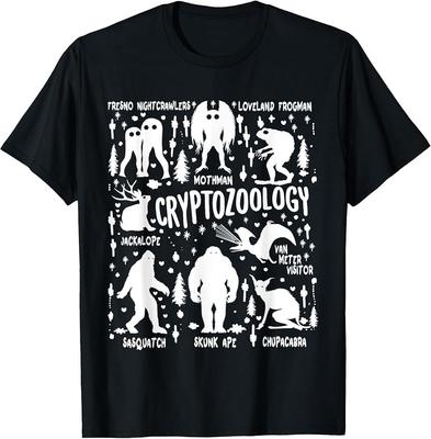 G12 Cryptid Bigfoot Mothman Skunk Ape And Monsters Cryptozoology T-Shirt