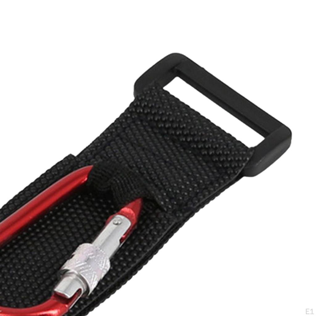 Heavy Duty Loop Tie Down Straps with Carabiner Bike Handlebar Automatic Locking Hook