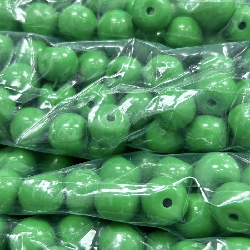 10x12.5mm Solid Color Acrylic Drum Beads for DIY Necklaces, Phone Chains, and Hair Ties.