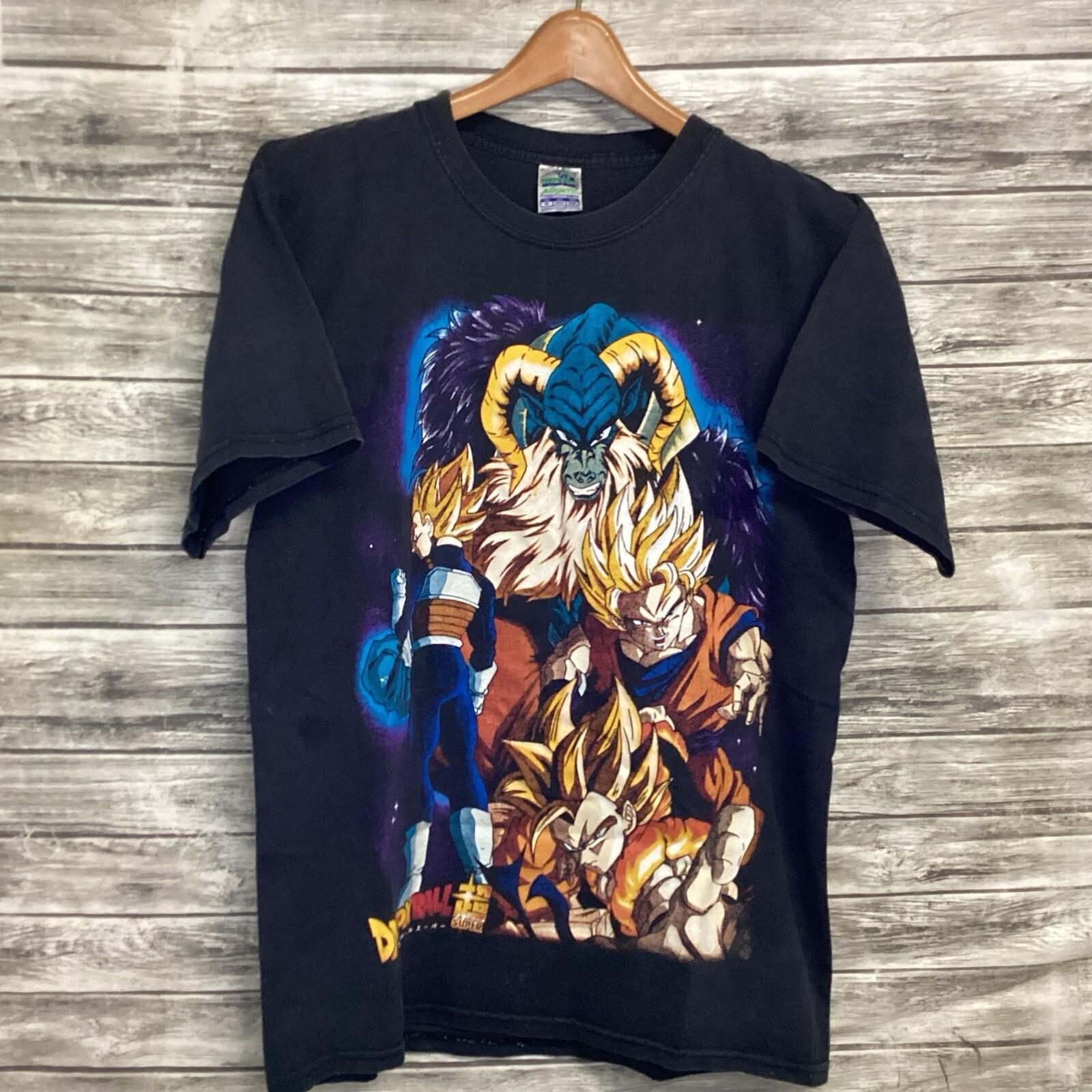 Dragon Ball Super Shirt Mens Medium Black Graphic Tee Goku Vegeta Gogeta Unisex T-Shirt S