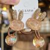 Hair Ties With Rabbit Autumn Winter Colorful High Elasticity For Girls School Daily Use Premium Soft Comfortable Non Pull