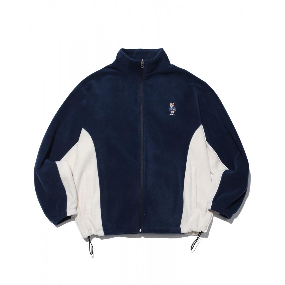 

Темно-синий флисовый жакет с вышивкой Yale University dan в стиле колор-блок