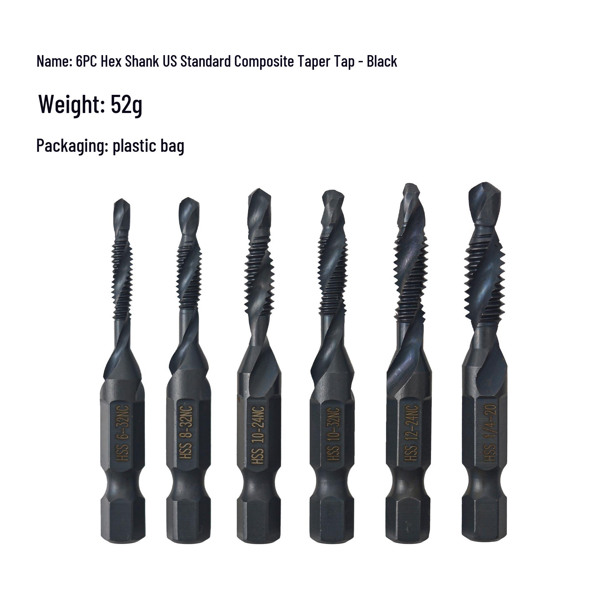 High-Speed Steel Hex Shank Spiral Drill & Taper Tap (Inch/Metric)
