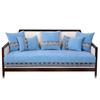 Bookish Solid Color Chenille Sofa Cushion New Chinese Jacquard Webbing Gray Blue Green Yellow