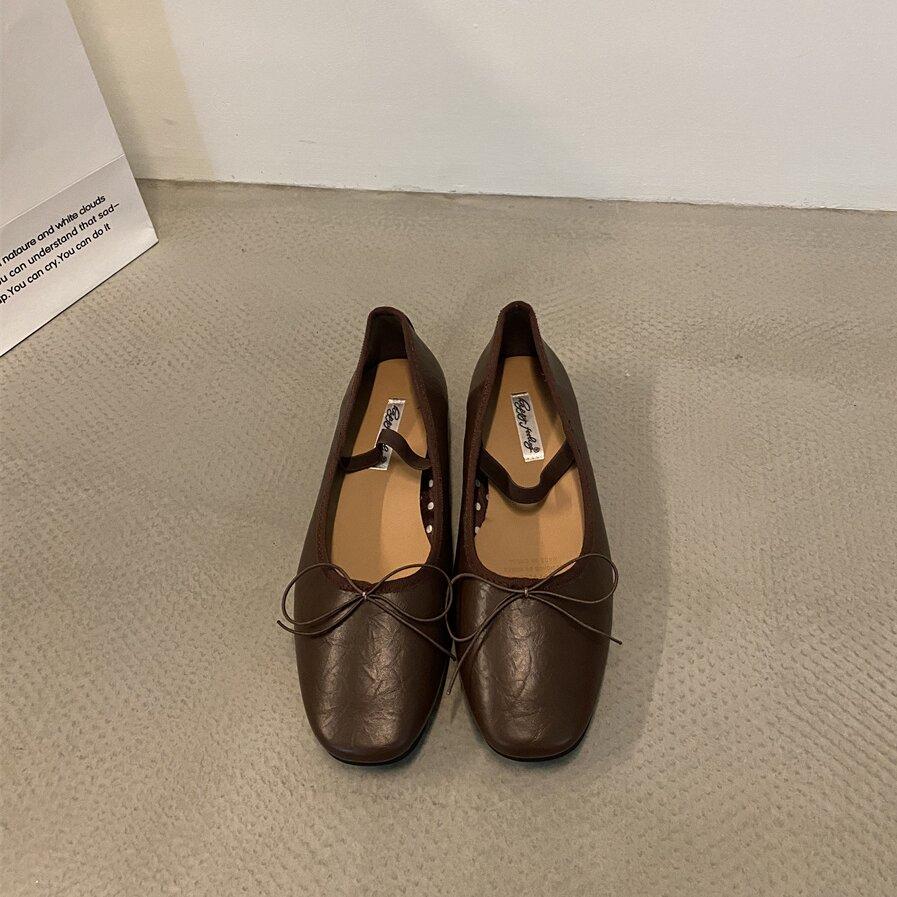 Fashion Bailamos Brand Women Soft Flats Casual Outdoor Dress Flat Ballet Shoes Round Toe Shallow Slip On Flats Mary Jane Shoes Mujer