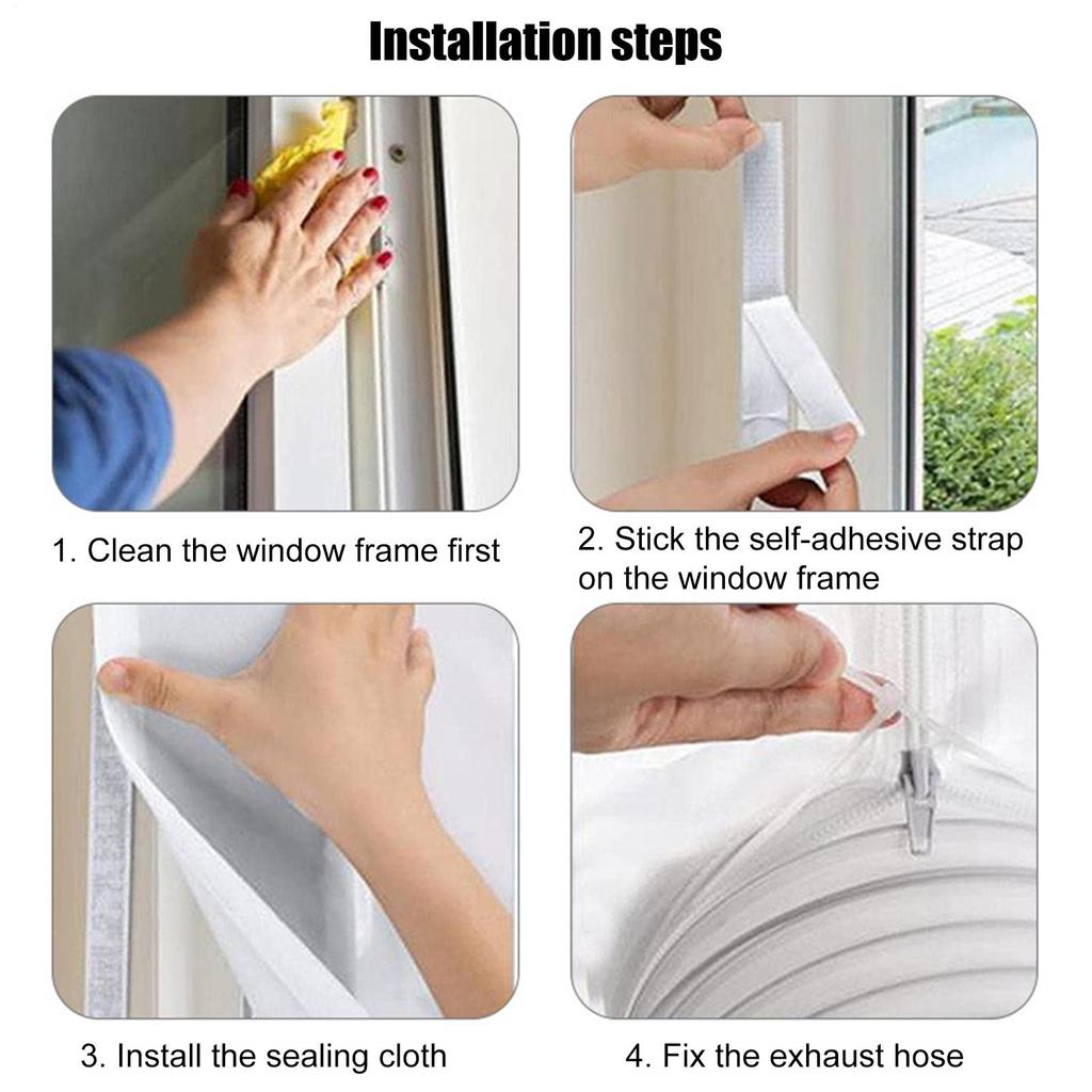 Portable AC Window Seal Kit AC Window Vent Sealing Kit Weatherproof Energy-Efficient Air Exchange Guard For Dorm RV Temperature