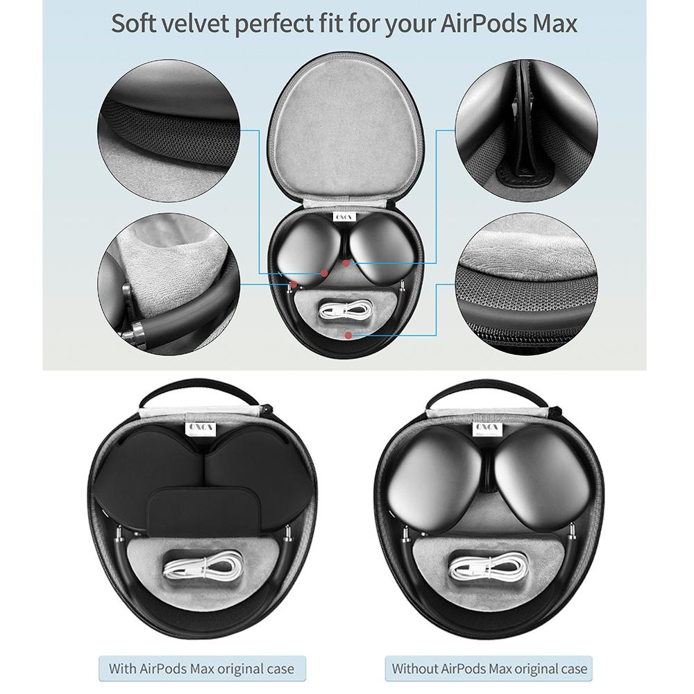 For Airpods Max Storage Bag Headphone Carrying Bag with Velvet Lining Protection