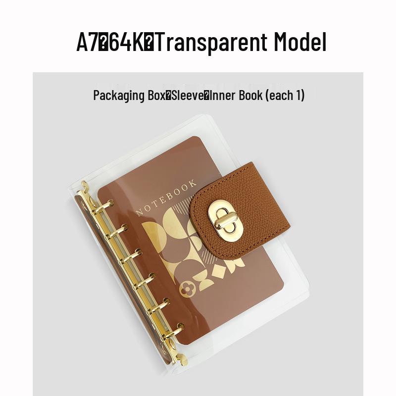 A7 Ordner A5 Notizbuch im Stil Hochwertiger Transparenter A6 Planer Journal
