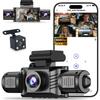 4 Channel WiFi 360° Panoramic Dash Cam, 1080P IR Night Vision 170° Wide Angle, G-Sensor 24H Parking Monitor