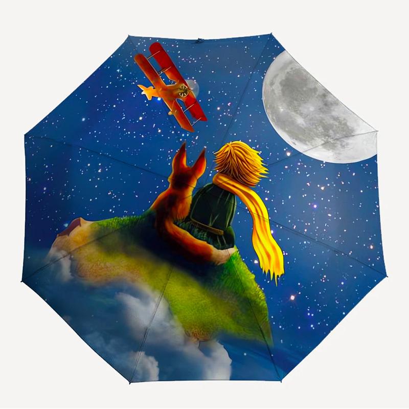 

1pc The Little Prince Night Sky Themed High-quality Umbrella,Automatic Opening and Closing Umbrella,Multi-functional Umbrella G0811249