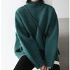 Autumn Winter High Waist Sweater Women's Thin Bubble Sleeve Design Solid Color Fashion Versatile Knitted Bottoming Shirt