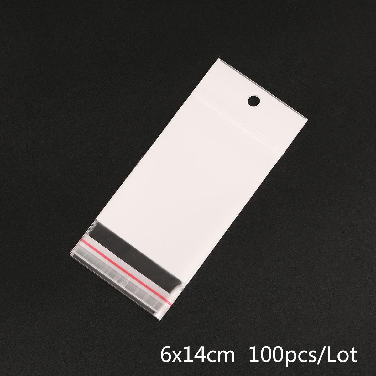 Прозрачный самоклеящийся запечатанный пакет-саше из ОПП-пластика для подарков 6x14cm