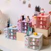 Multi-functional Rabbit Storage Box See Through Drawer Cartoon Stationary Storage Rack Spacious Pen Holder Student