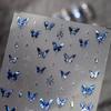 1pcs 5D Luxury Glitter Blue Butterfly Nail Art Stickers Retro Luxury Self Adhesive Transfer Nail Decorations Slider Decals DIY