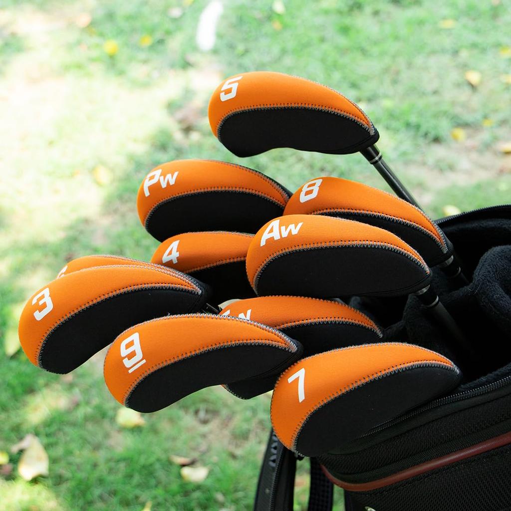 Golf Iron Covers, Golf Iron Headcovers, Set of 11, Neoprene Material, Numbered Iron Headcovers, Compatible with Srixon, Callaway, Titleist, Ping, Unis