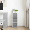 Sideboard with Drawers Concrete Grey 25.5 X 22 X 69.5 Cm
