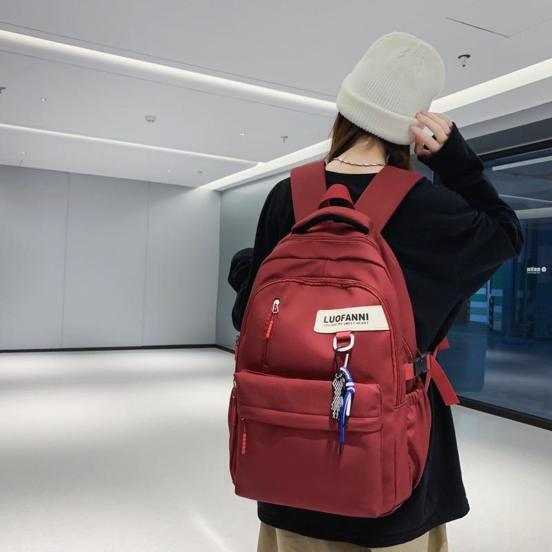 Simple schoolbag, boys, college students, high school students, largecapacity girls, backpack, college style, Korean version, couple backpack.