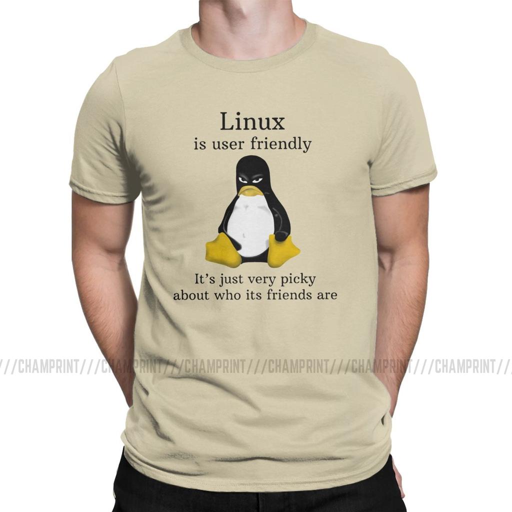 Linux ist benutzerfreundlich T-Shirts Herren Arch Linux Tux Programmierer Computerentwickler Geek Nerd T-Shirt