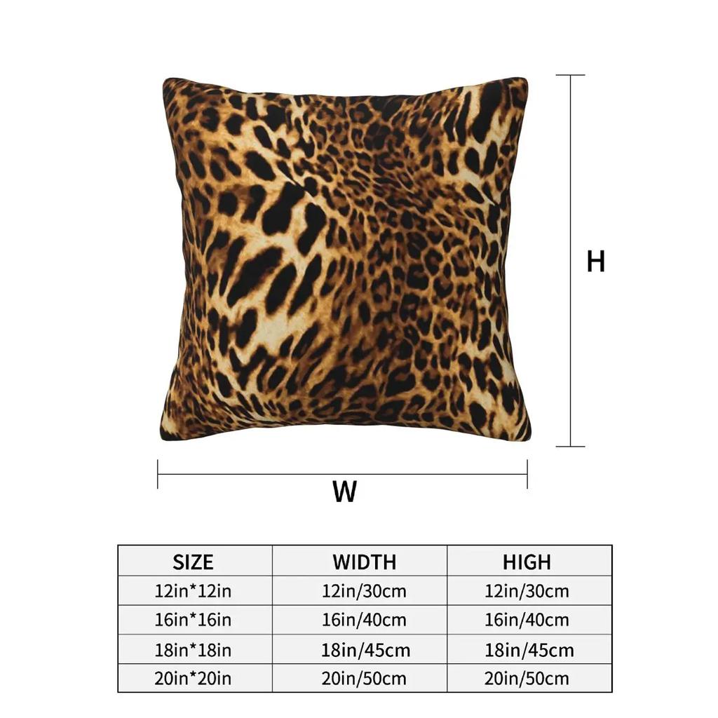 Leopard Skin 12 2 Pcs Square Pillowcase Pillow Cover Cushion Zip Decorative Comfort Throw Pillow For Home Car
