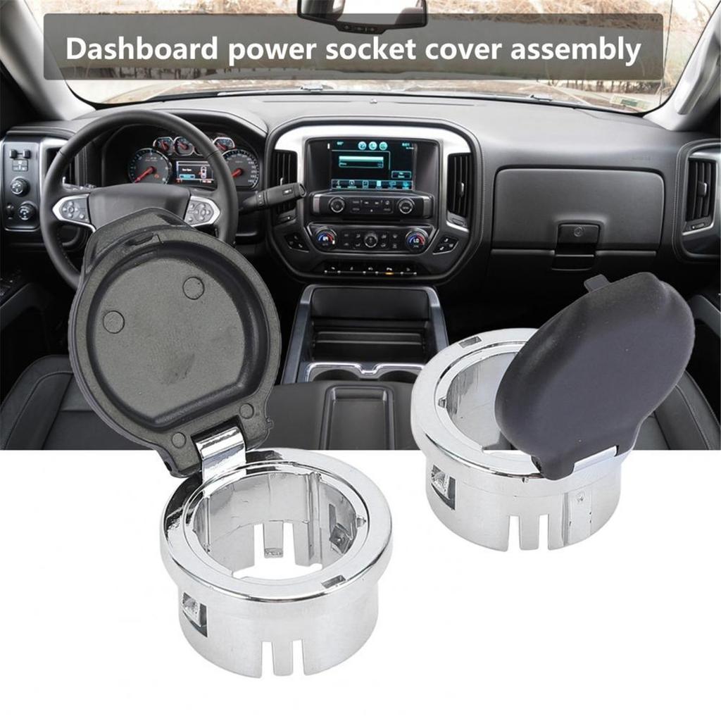 2pcs Dash Power Outlet Cover 20983936 For Silverado Suburban Tahoe 07-13