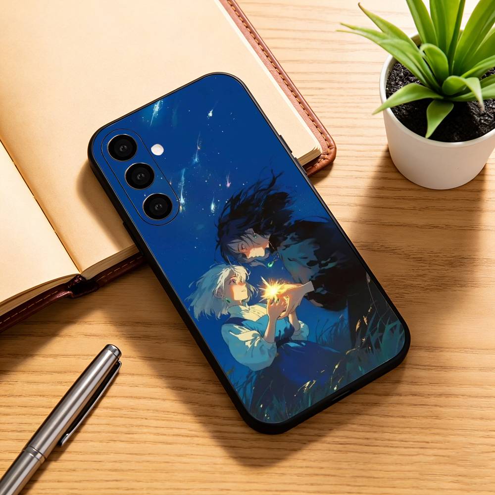 

Calcifer Howl s Moving Castle Phone Case For Samsung Galaxy A73,A72,A71,A70,A53,A52,A51,Others Soft Black Cover Samsung a21s
