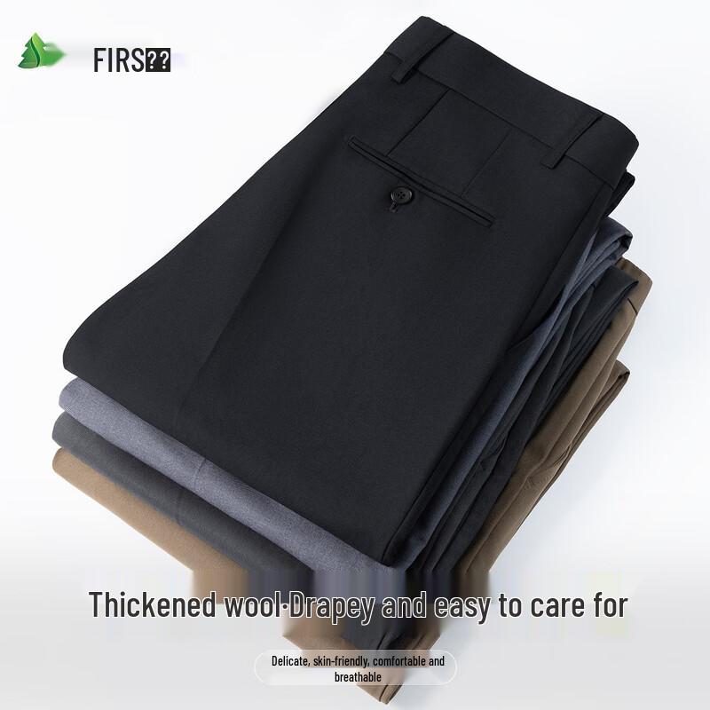 

Shanshan Men s Wool Blend Thickened Casual Trousers 35 180/94A(35)